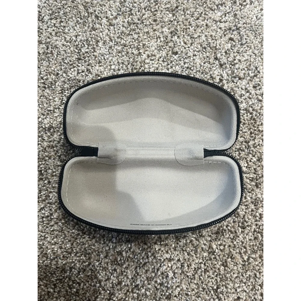 Vogue Eyewear Black Semi Hard Zippered Sunglasses Case with Gray Interior